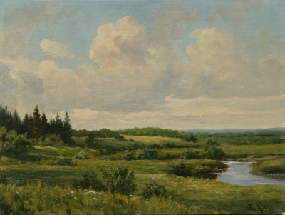 Paysage au ruisseau